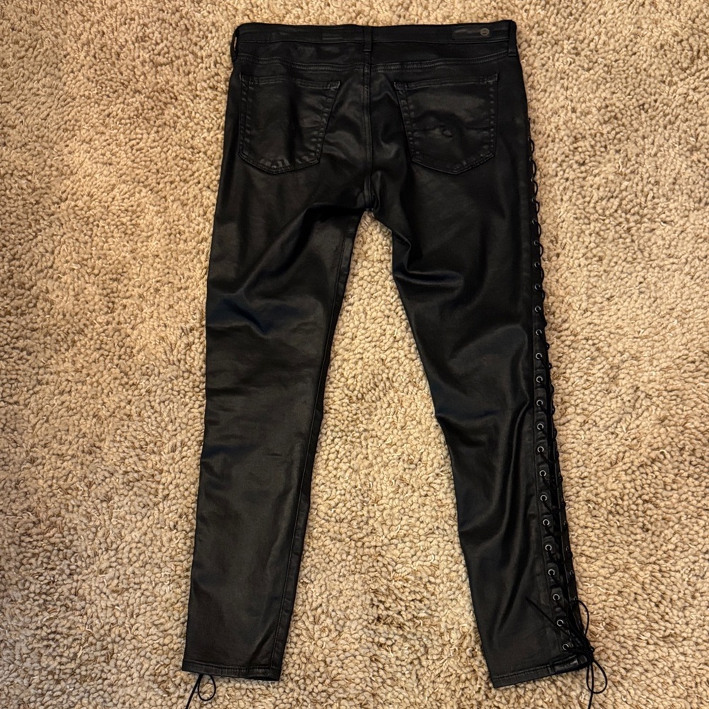 NWOT Adriano Goldschmied Legging Super Skinny Ankle Jeans Lace-Up Sides size 30 - Picture 6 of 16